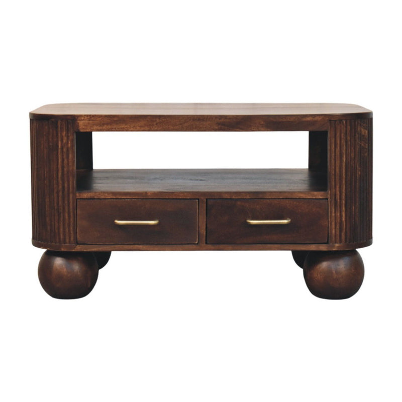 Solid Wood Solid Coffee Table With Drawer (717416) - Brown