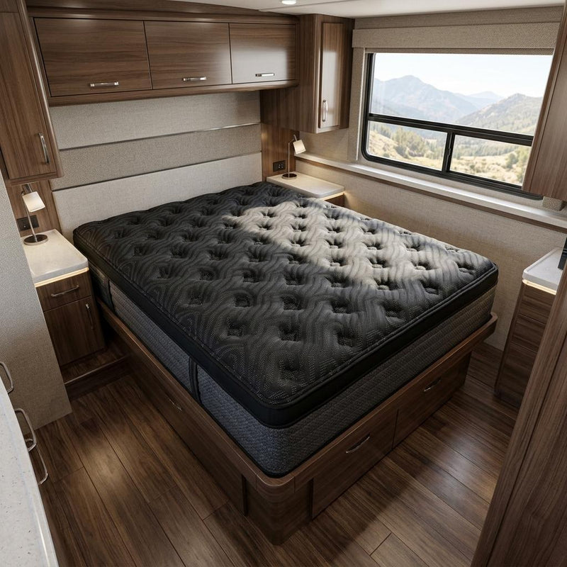 Copper Infused Gel Memory Foam Plush Euro Top Hybrid Mattress - RV King