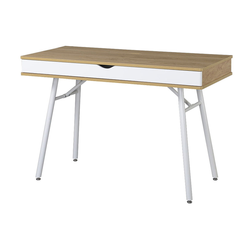 Stainless Writing Desk - Oak / White