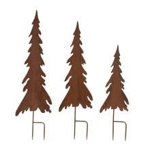 Load image into Gallery viewer, Trees Christmas Christmas Trees Tabletop Sculpture (Set of 3) - Brown
