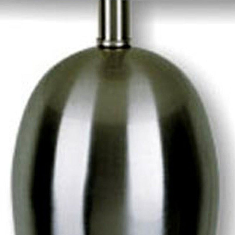 29" Metal Urn Table Lamp With White Classic Empire Shade - Nickel