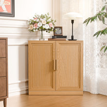 Load image into Gallery viewer, 31" Wood Corner Corner Accent Cabinet For Dining Room With Two Doors - Brown
