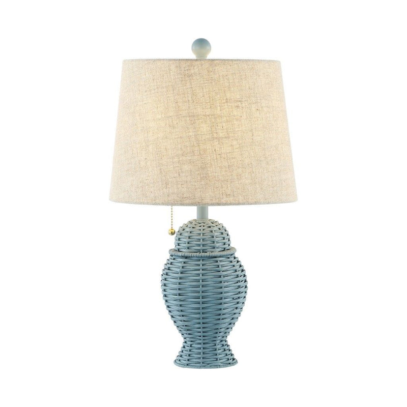 Urn Table Lamps With Empire Shades (Set of 2) - Blue
