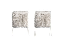 Load image into Gallery viewer, 17" X 17" Faux Fur Dining Chair Cushion Pads (Set of 2) - Gray
