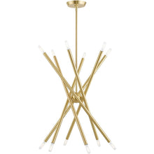 Load image into Gallery viewer, Six Light Dimmable Chandelier With Shades - Brass
