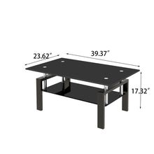 Load image into Gallery viewer, Tempered Glass Table With Storage
