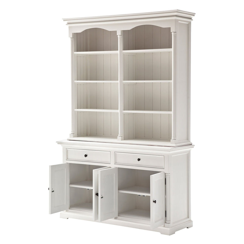 Sideboard With Hutch Two Drawers - White
