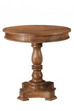 Load image into Gallery viewer, 30" Wood Rounded Solid Wood Pedestal Base Dining Table - Natural
