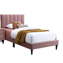 Load image into Gallery viewer, Bed With Channel Tufted Adjustable Headboard
