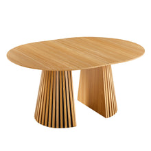 Load image into Gallery viewer, Extendable Pedestal Multifunctional Dining Table - Oak
