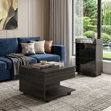 Load image into Gallery viewer, 2 Piece Living Room Set Wood Wheel Furniture - Espresso / Black

