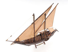 Load image into Gallery viewer, Hand Painted Dhow Medium Model Boat - Brown
