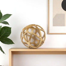 Load image into Gallery viewer, Geo Orb Tabletop Sculpture - Gold
