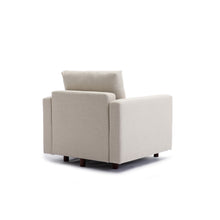 Load image into Gallery viewer, 2 Seat Module Sectional Sofa Couch With 1 Ottoman for living room,Seat Cushion and Back Cushion Non-Removable and Non-Washable,Cream
