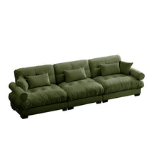 Load image into Gallery viewer, Modern Sofa With Bolstered Armrests And Pillows
