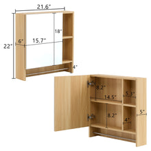 Load image into Gallery viewer, Bathroom Mirror Medicine Cabinet Wall Mounted With Shelves
