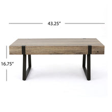 Load image into Gallery viewer, Abitha - Coffee Table With Industrial Powder Coated Metal Legs
