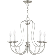 Load image into Gallery viewer, 20'' Five Light Dimmable Chandelier With Shades - Nickel
