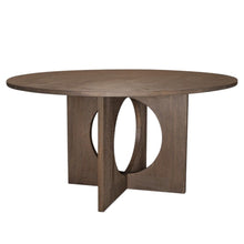 Load image into Gallery viewer, 60" Wood Pedestal Base Round Top Dining Table - Brown

