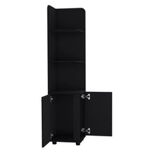 Load image into Gallery viewer, 15" Black Wood Freestanding Bathroom Vanity
