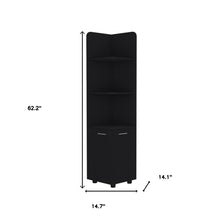 Load image into Gallery viewer, 15" Black Wood Freestanding Bathroom Vanity
