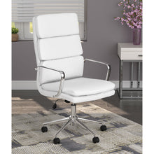 Load image into Gallery viewer, Molly - Upholstered Adjustable High Back Office Chair With Base - White
