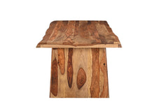 Load image into Gallery viewer, 86" Brown Wood Double Pedestal Live Edge Dining Table
