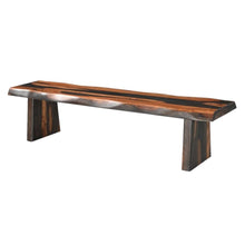 Load image into Gallery viewer, 75" Brown Solid Wood Live Edge Dining Bench
