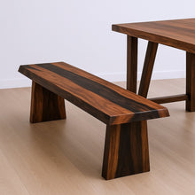 Load image into Gallery viewer, 75" Brown Solid Wood Live Edge Dining Bench

