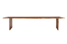 Load image into Gallery viewer, 60" Brown Solid Wood Live Edge Dining Bench
