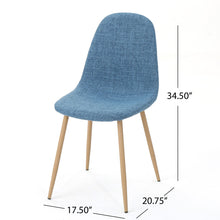 Load image into Gallery viewer, Modern Minimalist Fabric Dining Chair With Iron Legs
