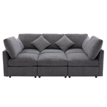 Load image into Gallery viewer, Sectional Sofa Modular U-Shaped With Ottoman &amp; USB Ports
