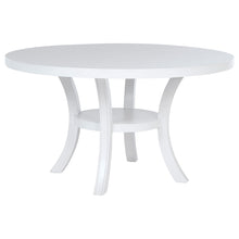 Load image into Gallery viewer, Tyler - Round Dining Table With Shelf Round Table - White
