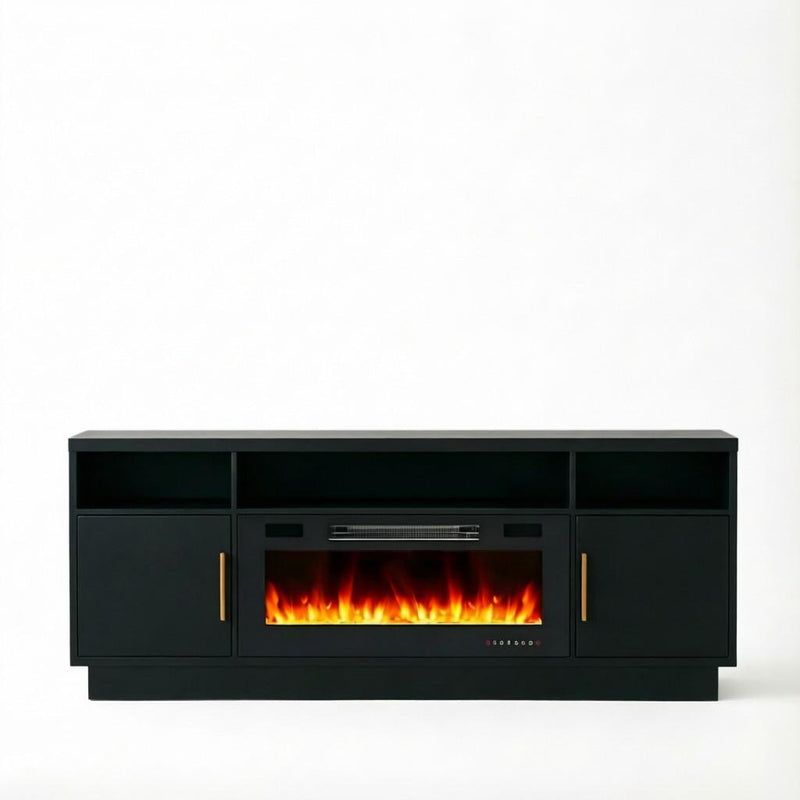 Fireplace TV Stand With Fireplace (734202) - Black