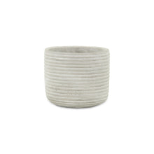 Load image into Gallery viewer, Striped Round Pot Planter - Light Gray
