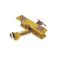 Load image into Gallery viewer, Hand Painted 1918 Curtiss JN-4 Model Airplane - Yellow / Red

