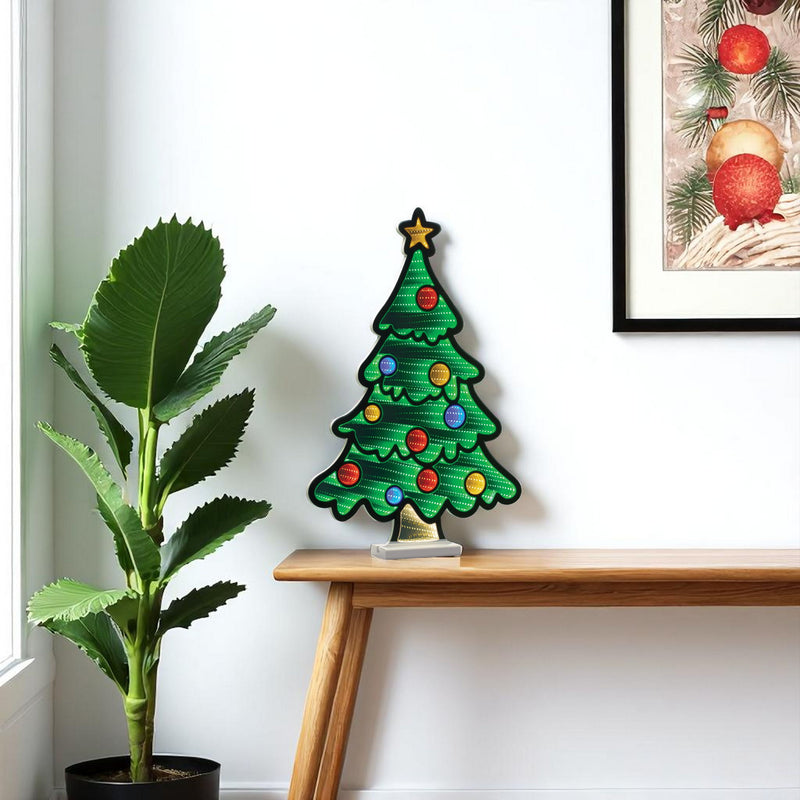 Trees Christmas Christmas Tree Tabletop Sculpture With LED - Green / Red / Yellow