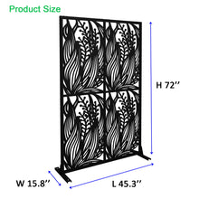 Load image into Gallery viewer, Free Standing Decorative Privacy Screen, Outdoor And Indoor Divider
