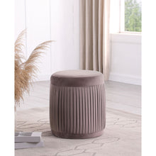 Load image into Gallery viewer, Pescadero - Round Upholstered Ottoman - Mauve
