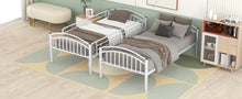 Load image into Gallery viewer, Twin Over Twin Metal Bunk Bed,Divided into Two Beds(White){OLD SKU:MF280424AAK}
