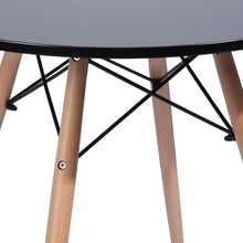 Load image into Gallery viewer, 32" Black and Natural Wood Round Top Dining Table

