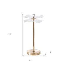 Load image into Gallery viewer, 18" Gold Bedside Lamp With Novelty Shade
