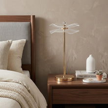 Load image into Gallery viewer, 18" Gold Bedside Lamp With Novelty Shade
