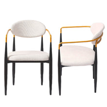 Load image into Gallery viewer, Modern Upholstered Dining Chair With Accented Armrests (Set of 2)
