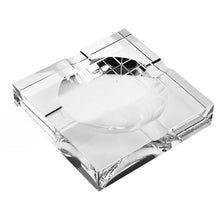 Load image into Gallery viewer, Square Tabletop Cigar Ashtray - Clear / Ash
