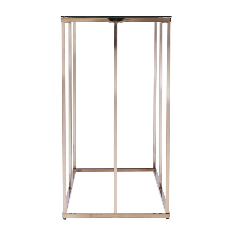 Glass Frame Console Table - Clear / Gold