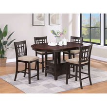 Load image into Gallery viewer, Avonlea - 5 Piece Set With Round Table And Upholstered Chairs - Chestnut
