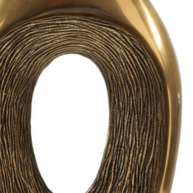 Marble Abstract Tabletop Sculpture (628142) - Gold / White