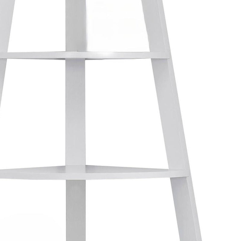Four Tier Corner Bookcase (332801) - White
