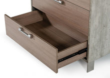 Load image into Gallery viewer, Solid Wood Five Drawer Chest - Brown Oak / Gray
